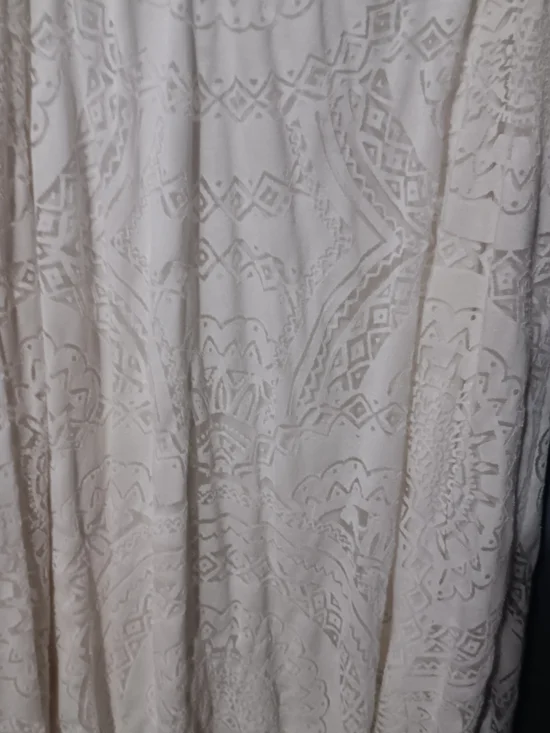 ONE WORLD Cream Sleeveless Lace Midi Dress - Picture 3 of 6